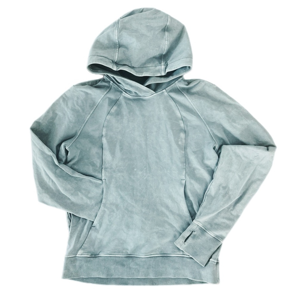 Lululemon Scuba Pullover - Washed Blue Charcoal - 4 - EUC